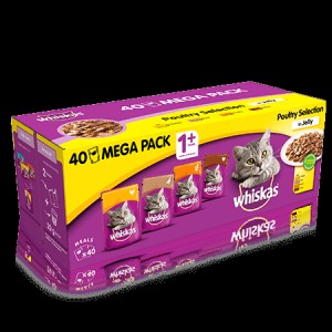 Whiskas Pouch 1+ Poultry Selection In Jelly (40)